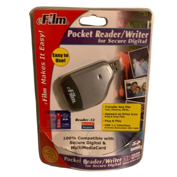Delkin Devices eFilm Pocket Reader Writer SD & Memory Stick Sealed - Picture 1 of 5